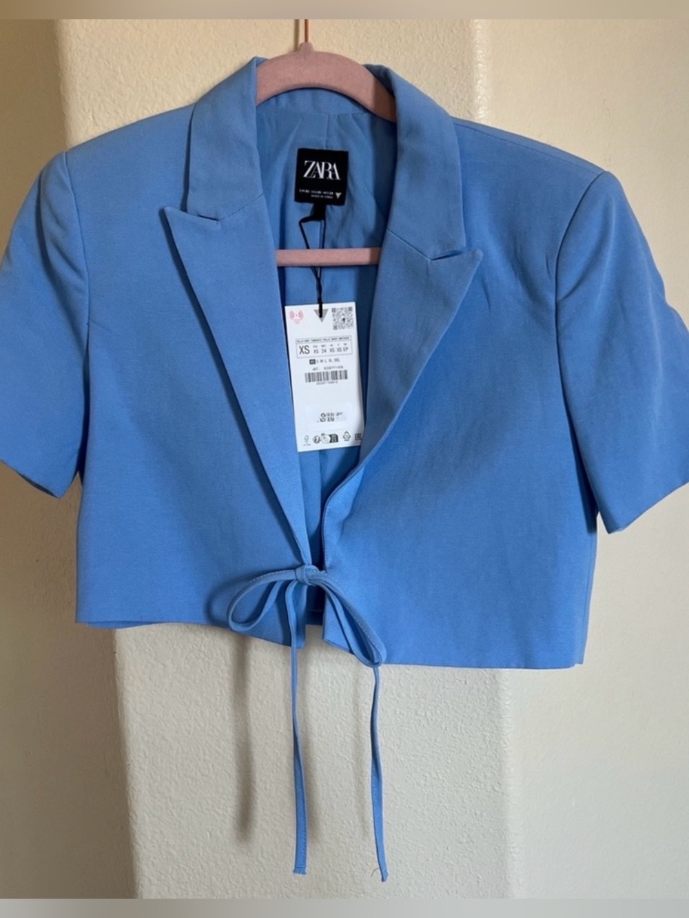 NWT: Zara Blue Cropped Blazer